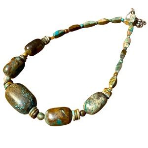 Beautiful Natural Stone and Sterling Silver Necklace